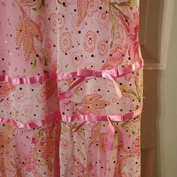 Floral Pink Kids Formal Dress - Picture 2 of 4